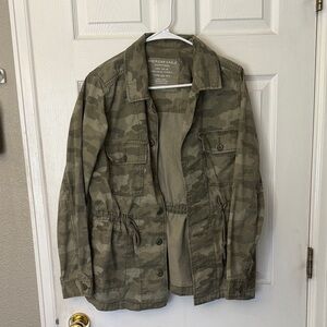 American Eagle Outfitters Olive Camouflage Field Jacket